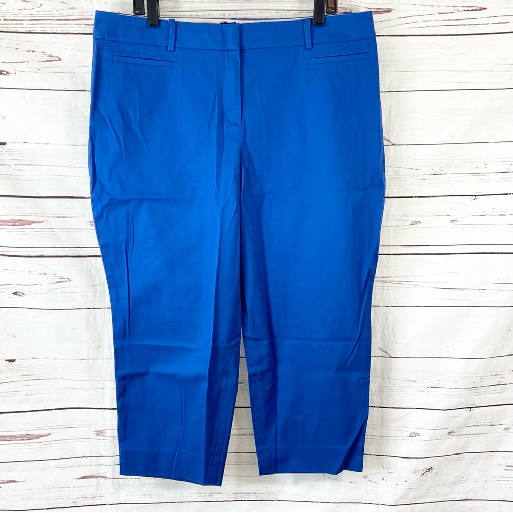 Talbots Pants Petite Women’s 16P Blue The Perfect Crop Curvy‎ Straight Leg .